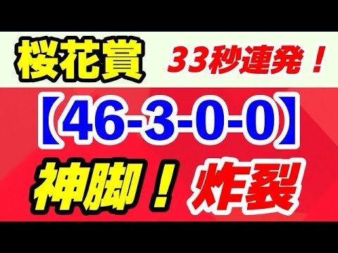 桜花賞 2024（46-3-0-0）【怪物出現】鬼脚連チャン！１強です！
