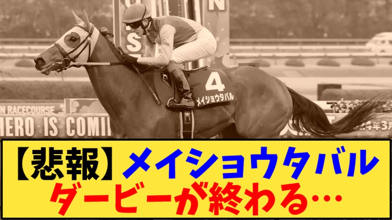 【競馬】｢【悲報】メイショウタバル     ダービーが終わる…」に対する反応【反応集】