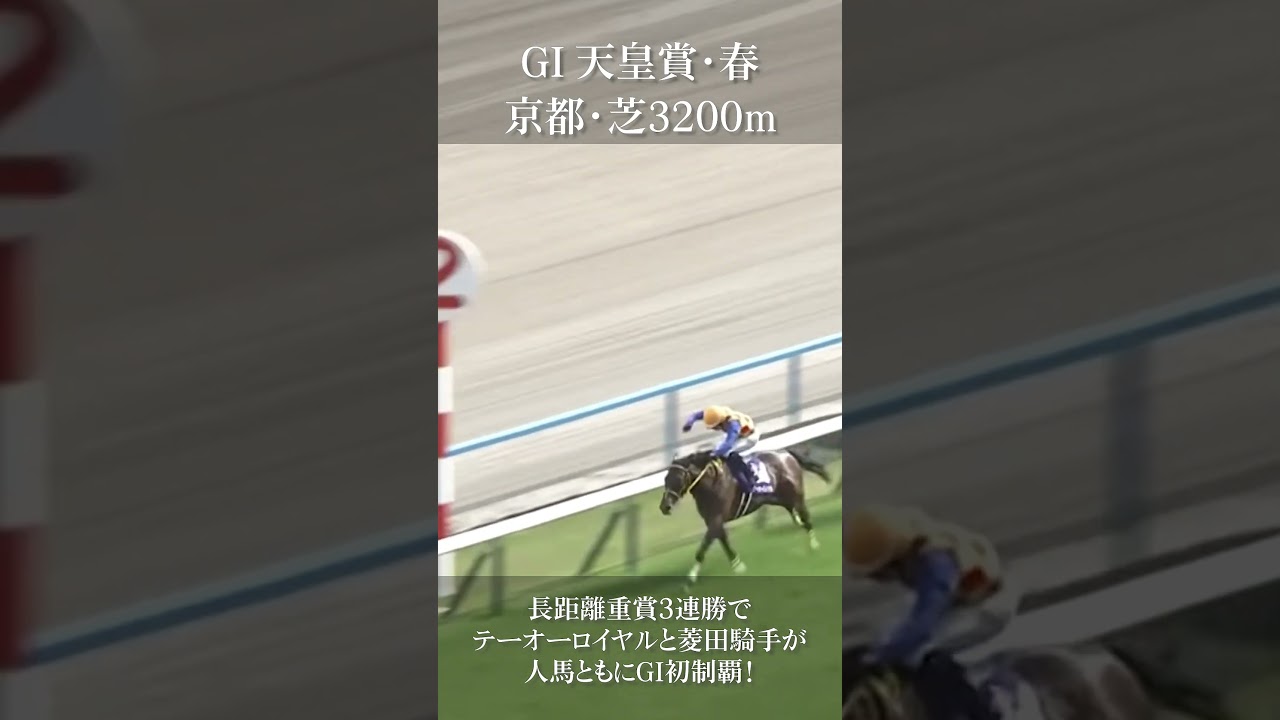 【天皇賞春2024】テーオーロイヤルと菱田騎手が長距離重賞3連勝で初GI制覇！【競馬】#shorts
