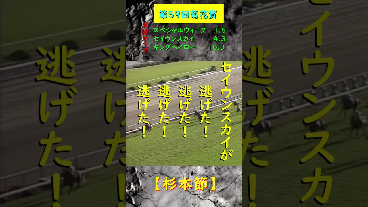 【杉本清 名実況】菊花賞 セイウンスカイvsスペシャルウィーク