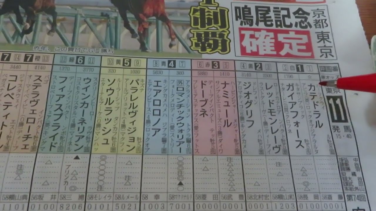 安田記念　競馬展望です。金曜日段階　訂正各１００円貧乏～