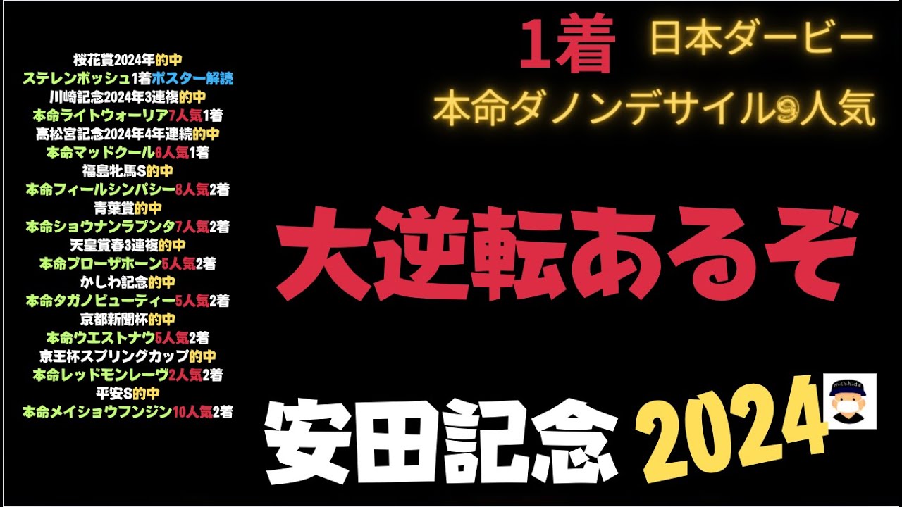 安田記念2024の競馬予想。最終結論はツイキャスライブにて。概要欄にリンクあります。