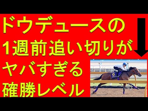 【2024年 宝塚記念】ドウデュースの1週前追い切りがヤバすぎる【調教】