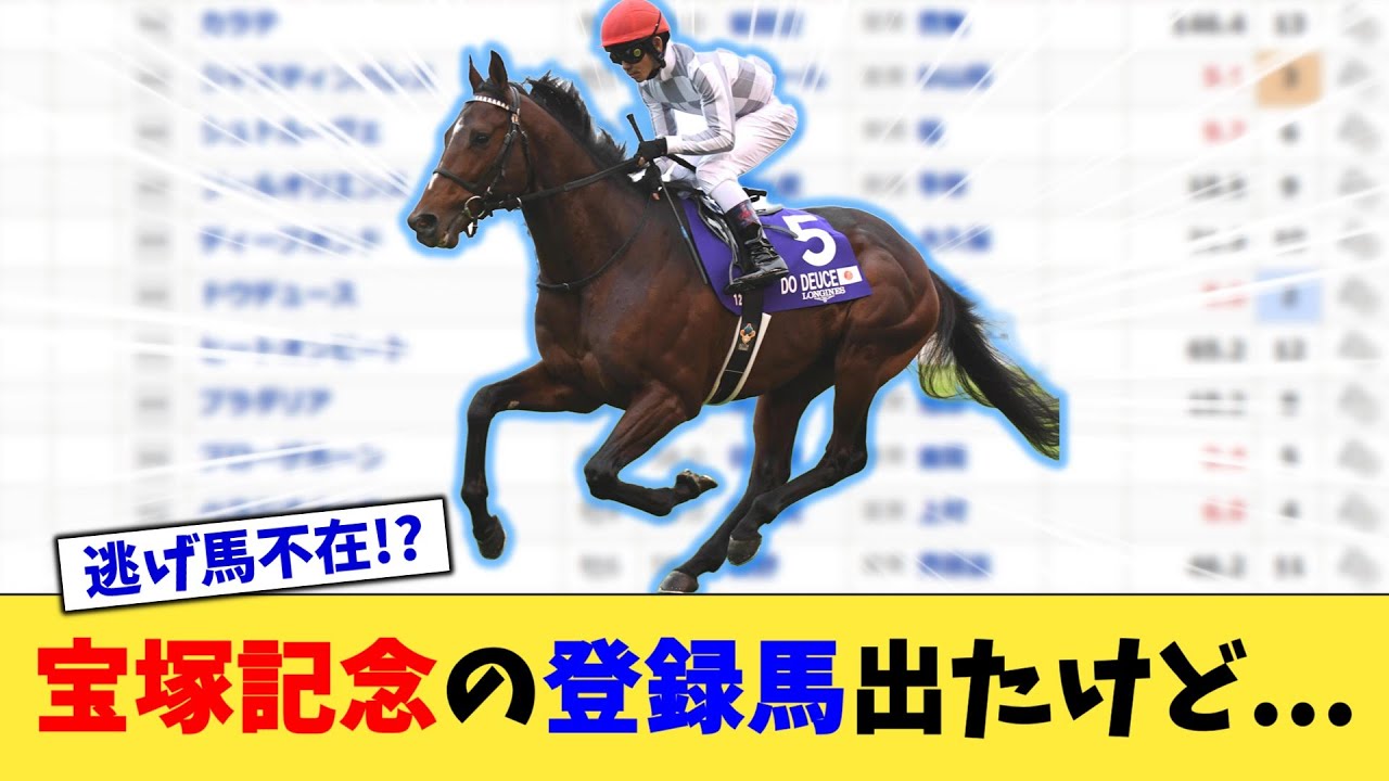 【競馬】宝塚記念の登録馬出たけど   【反応集】