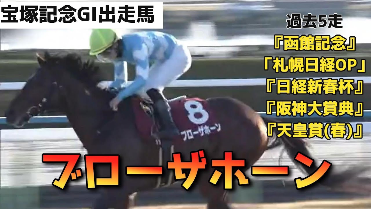 【過去5走】ブローザホーン(牡5)〈宝塚記念GⅠ出走予定〉