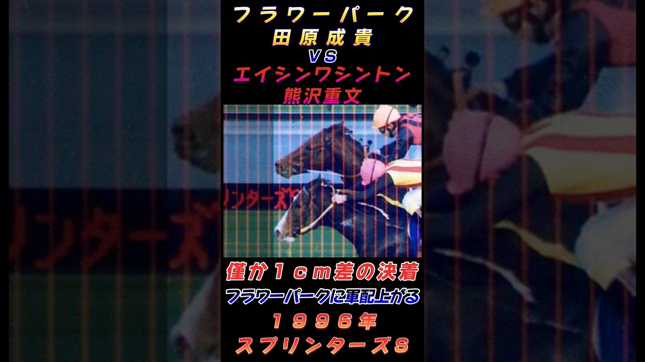 僅か１Cmで明暗分かれる1996年スプリンターズSフラワーパーク