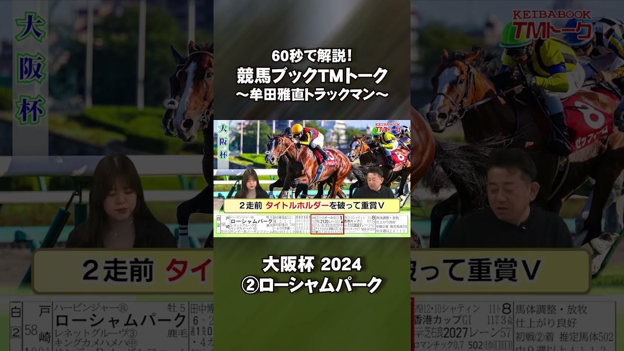【60秒で解説】#ローシャムパーク #大阪杯 2024｜競馬ブック #shorts