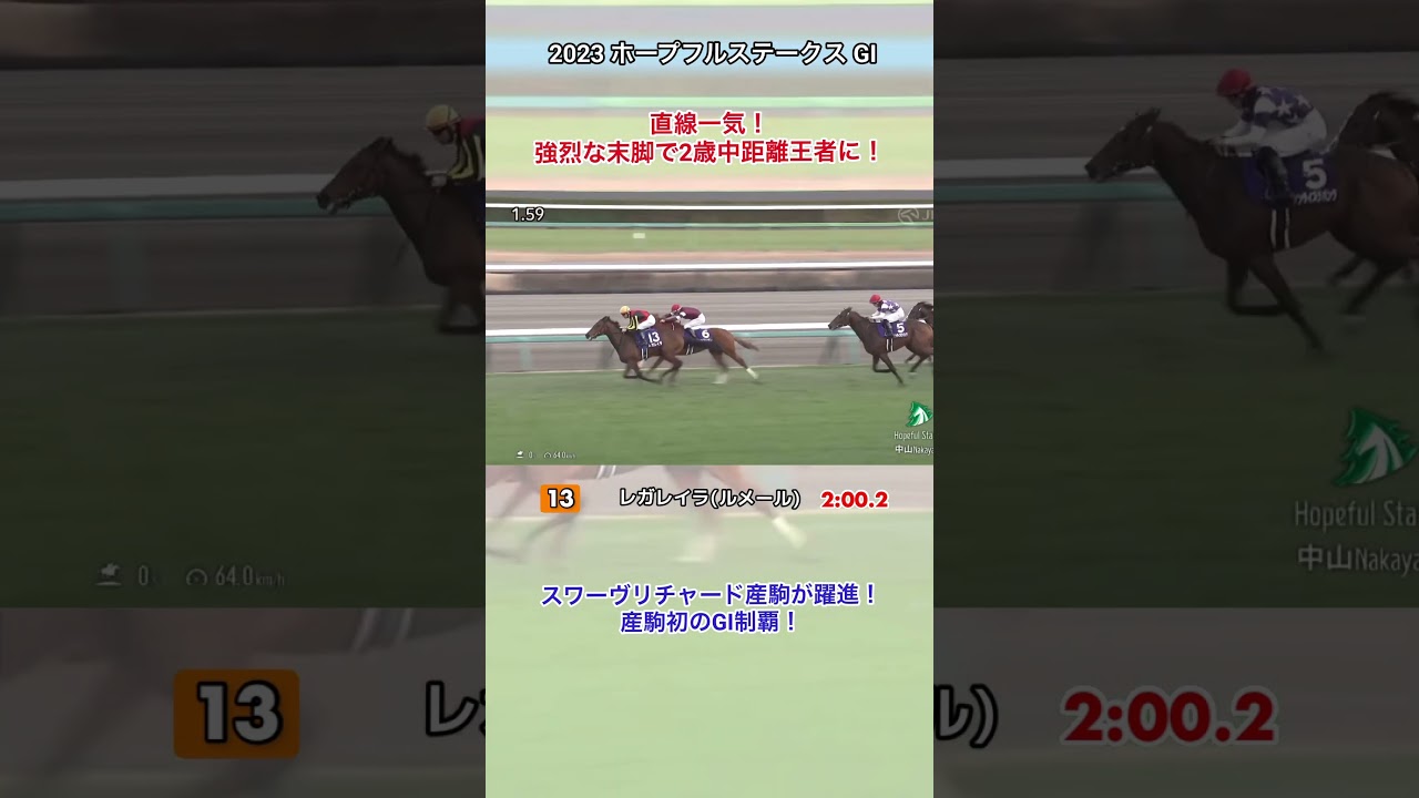 【ホープフルステークス2023】牝馬レガレイラが初GI制覇！躍進のスワーヴリチャード産駒！#競馬 #jra #ホープフルステークス #レガレイラ #shorts