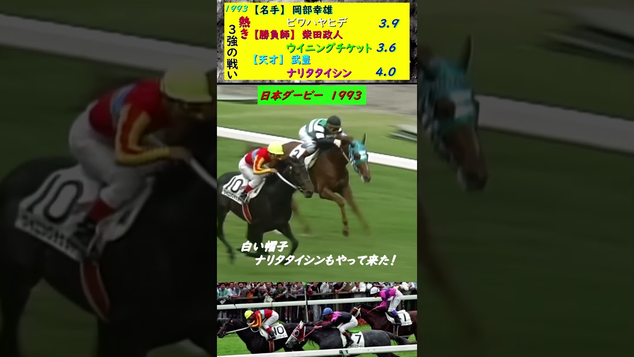 【1993３冠牡馬クラシック】皐月賞 日本ダービー 菊花賞