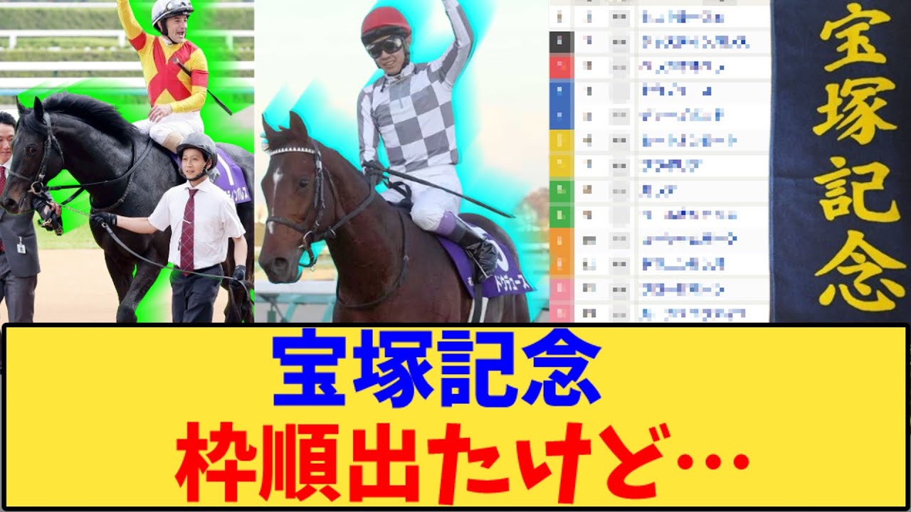 【競馬】「宝塚記念 枠順出たけど…  」に対する反応【反応集】