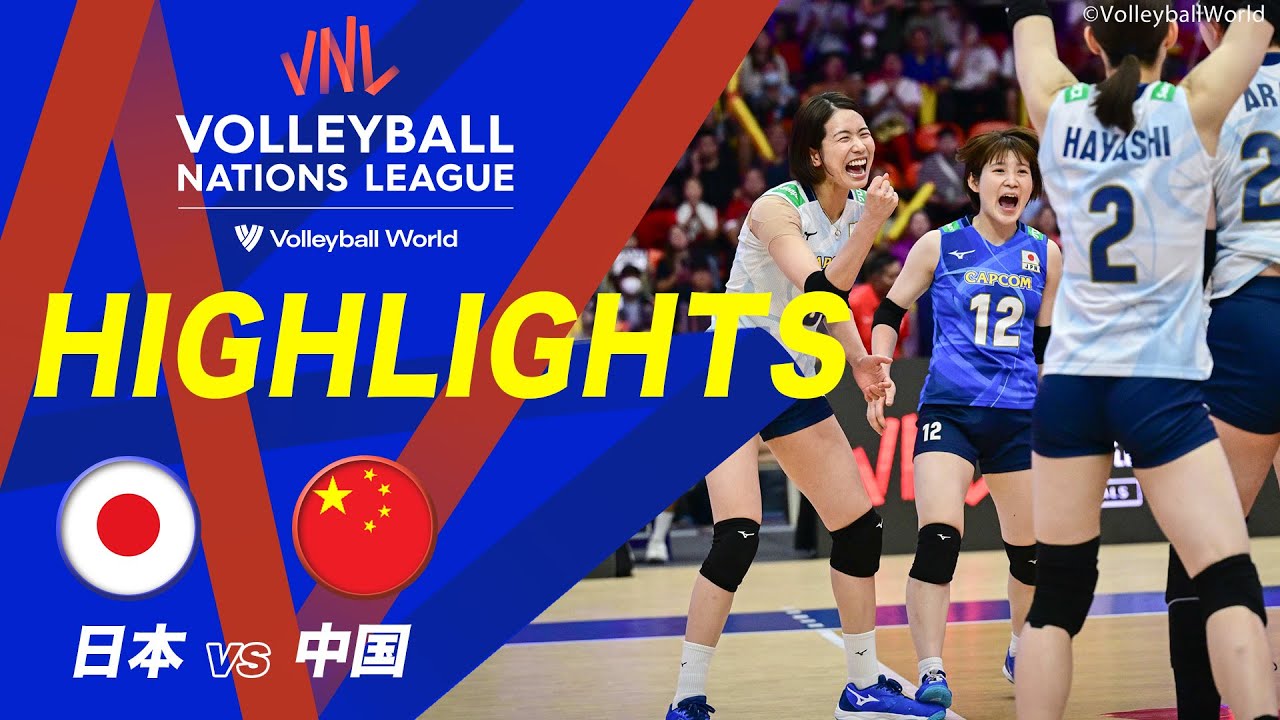 【眞鍋ジャパン ハイライト】準々決勝 日本 vs 中国【バレーボールネーションズリーグ2024】