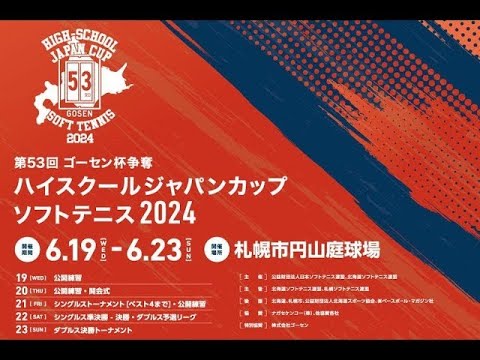 【ライブ：ハイジャパ男子ダブルス】１日目第6コート固定カメラ