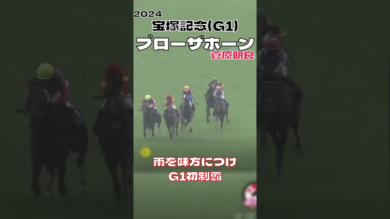 宝塚記念 ブローザホーン 道悪歓迎 菅原明良G1初制覇 2024#shorts