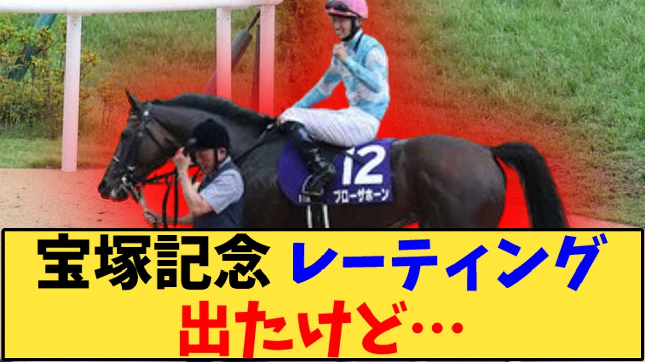 【競馬】「宝塚記念 レーティングがヤバいwww」に対する反応【反応集】