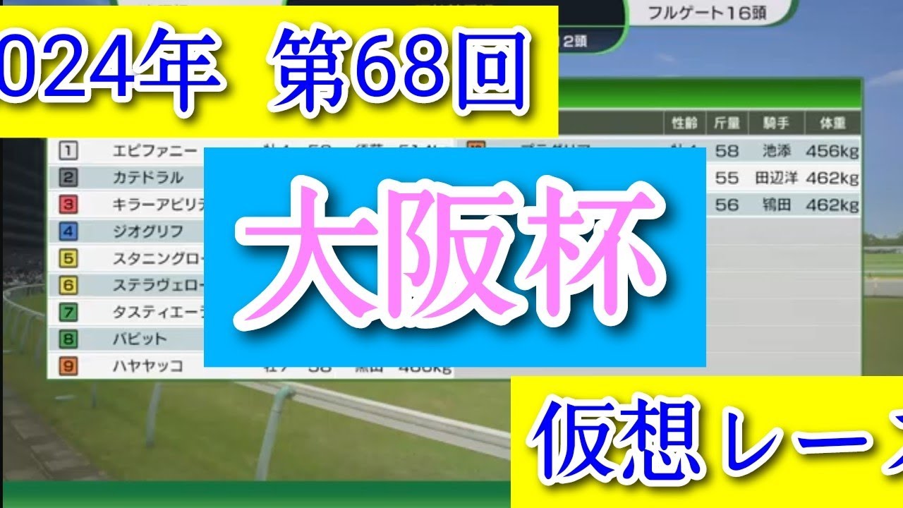 2024年 第68回 大阪杯 仮想レース コーエーテクモゲームス ウイニングポスト10