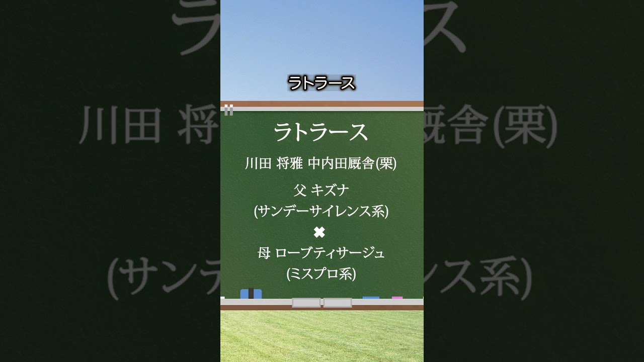 【POG2024-25新馬戦】６月３週目デビューのラトラースをご紹介！母は阪神JFを制覇！！川田騎手×中内田厩舎の黄金タッグだ！！！#競馬 #新馬戦 #pog #日本ダービー #shorts