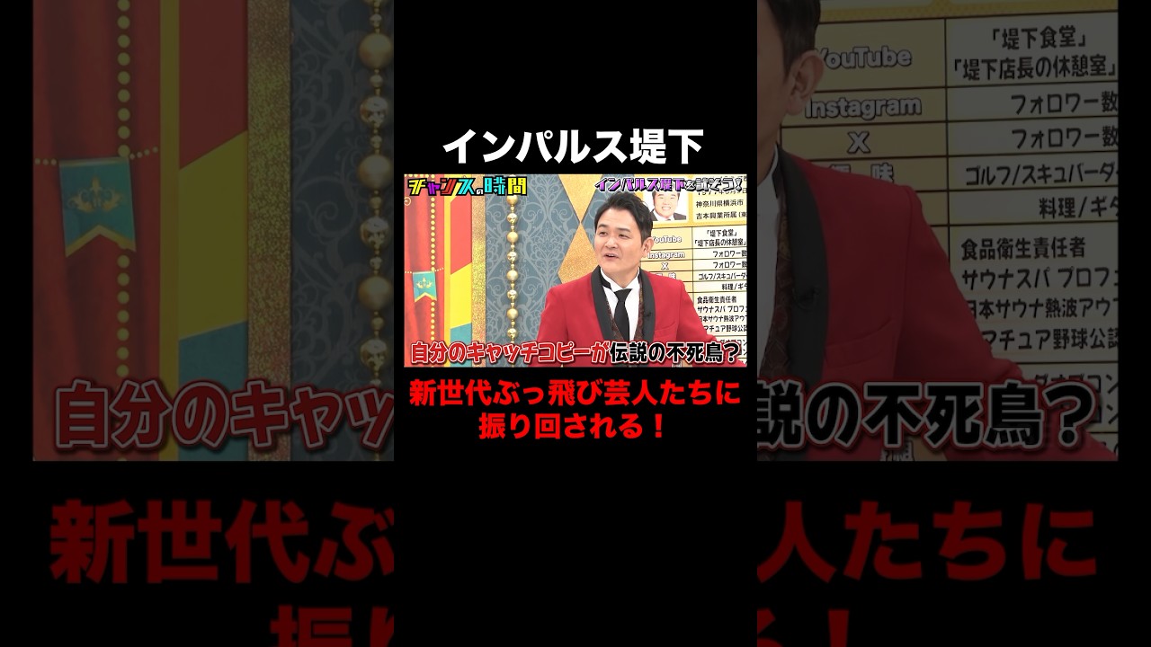 四方八方からのボケにツッコむインパルス堤下 #インパルス堤下を試そう! 『 #チャンスの時間 #266 』#ABEMA で無料配信中 #千鳥 #ノブ #大悟