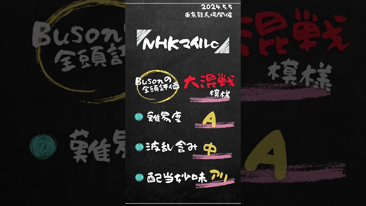 NHKマイルカップ全頭評価　#short #競馬　#NHKマイルカップ