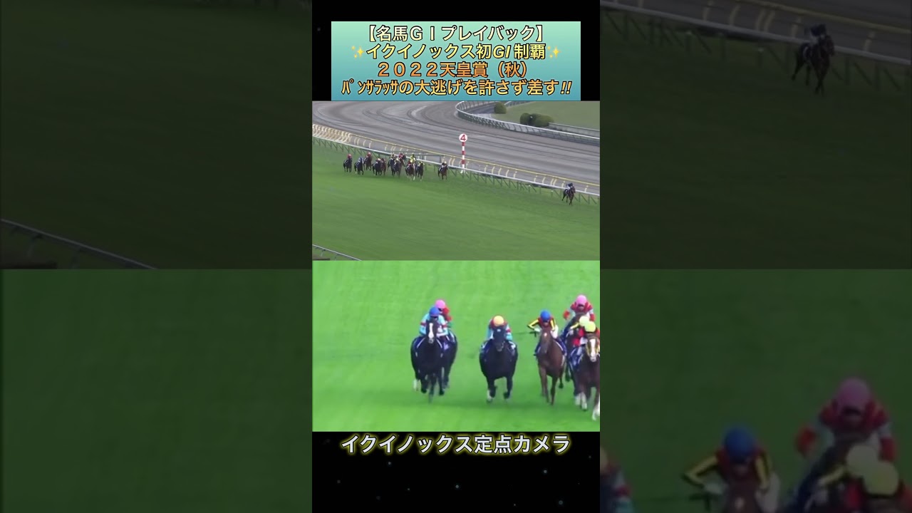 【競馬】イクイノックス初GⅠ制覇‼️2022天皇賞秋ﾊﾟﾝｻﾗｯｻの大逃げを大外一気で差し切る　#shorts  #2022天皇賞秋  #イクイノックス  #競馬