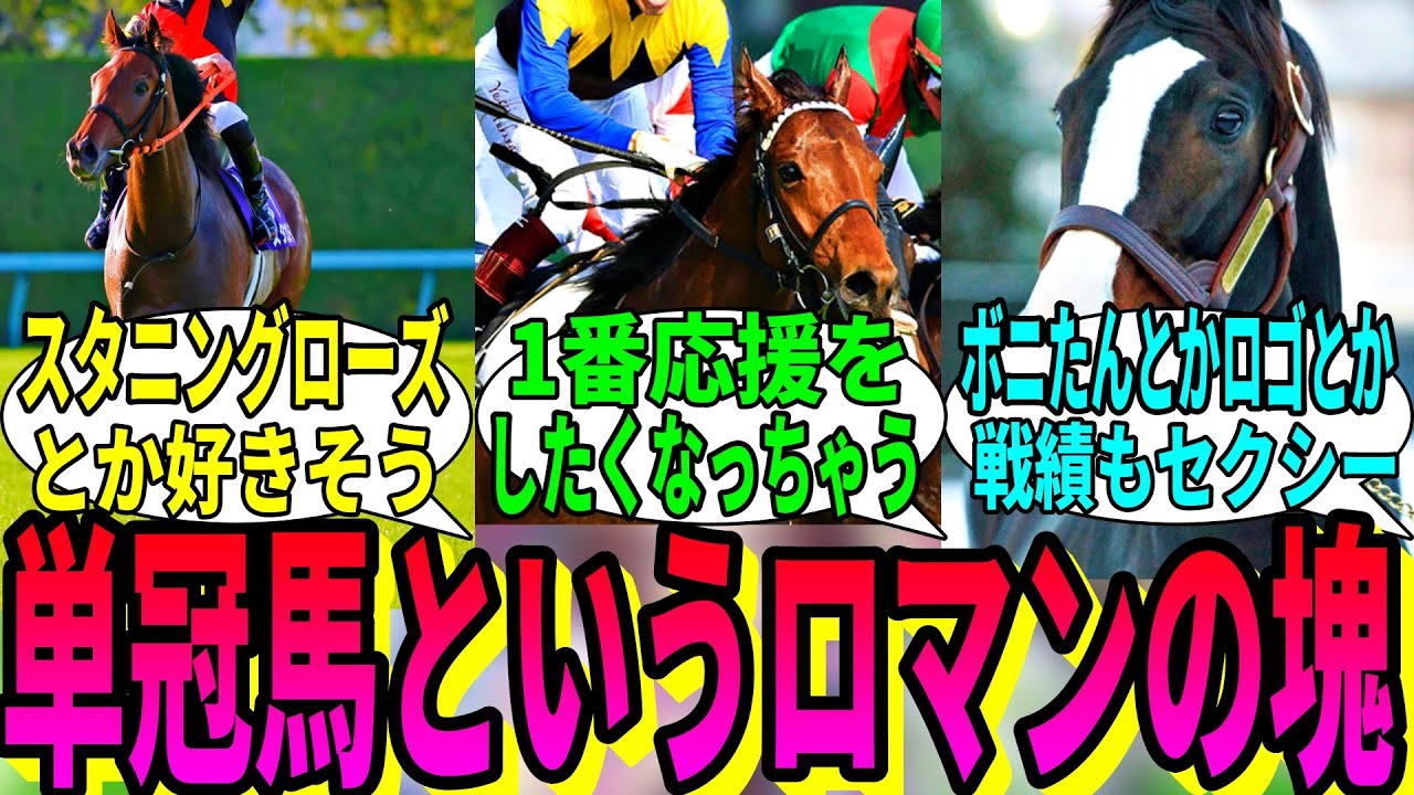 【競馬の反応集】「クラシック単冠馬とかいうたまんないヤツ」に対する視聴者の反応集