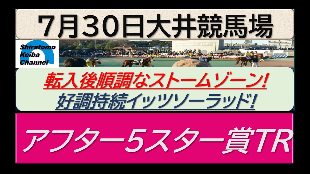 【競馬予想】アフター５スター賞トライアル！～２０２４年７月３０日 大井競馬場 ：７－４５