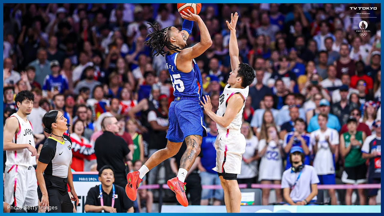 【バスケ男子】試合残り16.4秒 日本4点リードの場面でまさかのバスケットカウントワンスロー・・！｜パリオリンピック バスケットボール男子 グループB 日本 vs フランス