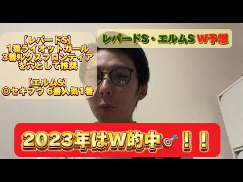 レパードS2024・エルムS2024 W予想！2023年は動画でW的中！🎯