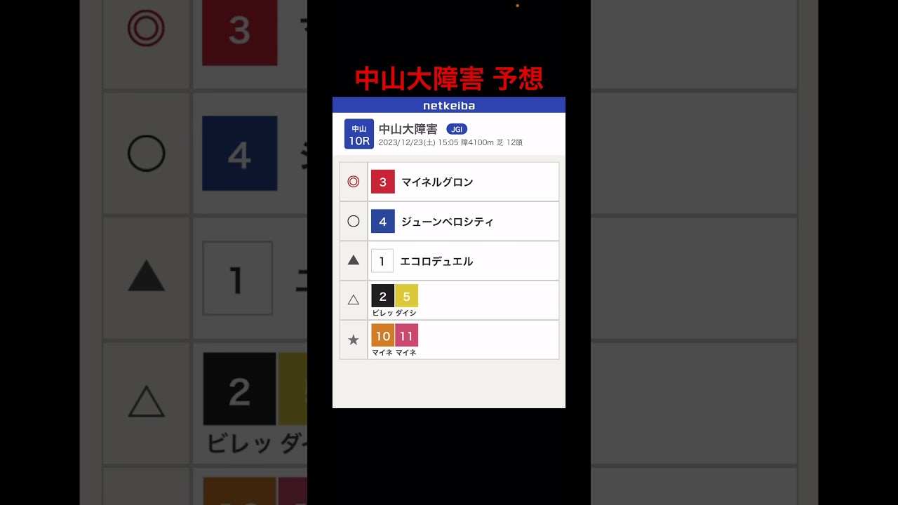 中山大障害 予想 #競馬 #競馬予想 #中山大障害