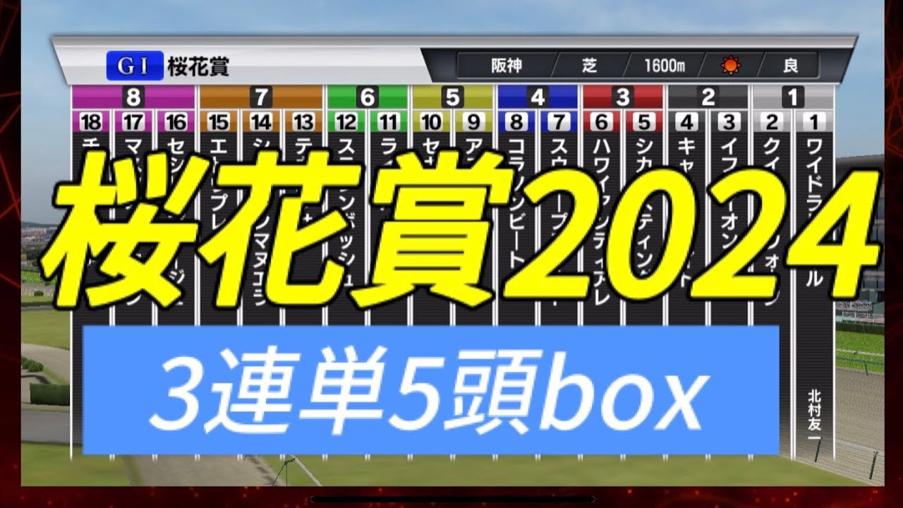 桜花賞 2024は3連単5頭boxなら大体当たる？！