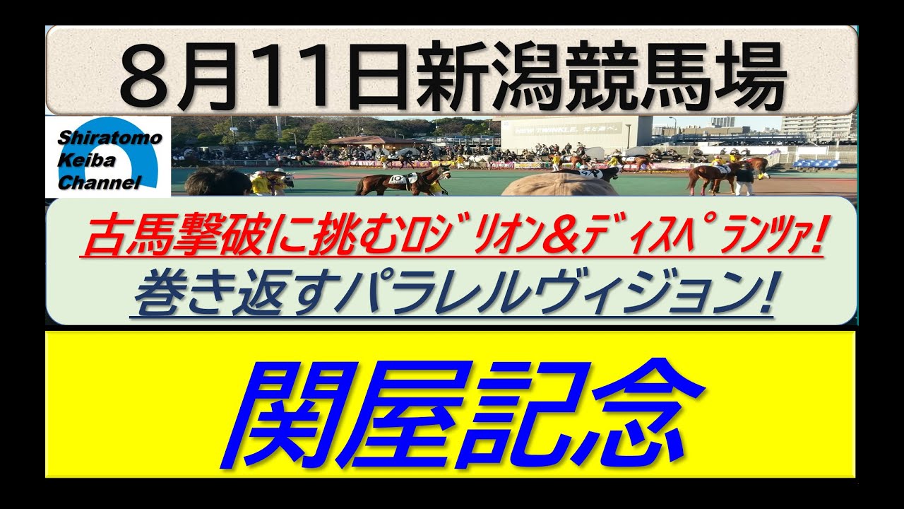 【競馬予想】GⅢ関屋記念！～２０２４年８月１１日 新潟競馬場 ：８－２７