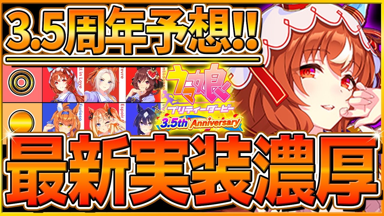 【ウマ娘】3.5周年目前!! "次回新ガチャ＆ハーフアニバ"予想！サポカ考察や注目のキャンペーン、準備しておくべきことを紹介します！新ウマ娘/新サポカ/anniversary/アプデ【うまむすめ】
