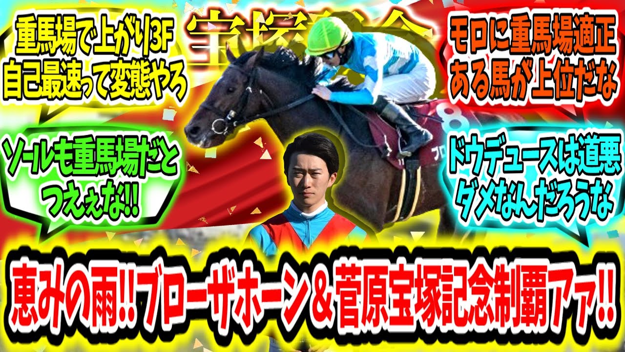 『恵みの雨‼ブローザホーン＆菅原宝塚記念制覇アァ‼』に対するみんなの反応【競馬の反応集】