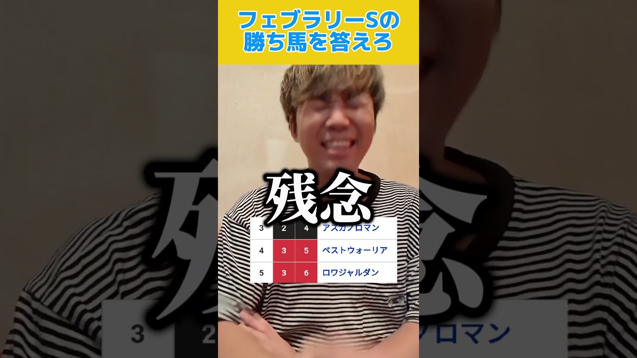 【難問！競馬クイズ】フェブラリーSの勝ち馬を答えろ#競馬#競馬クイズ#クイズ