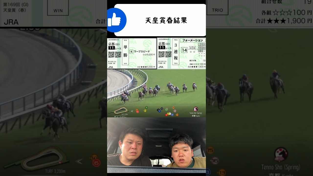 ［競馬］天皇賞春！あの馬から馬券勝負しました！ #天皇賞春#競馬#馬券勝負