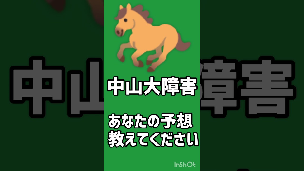 中山大障害あなたの予想教えてください