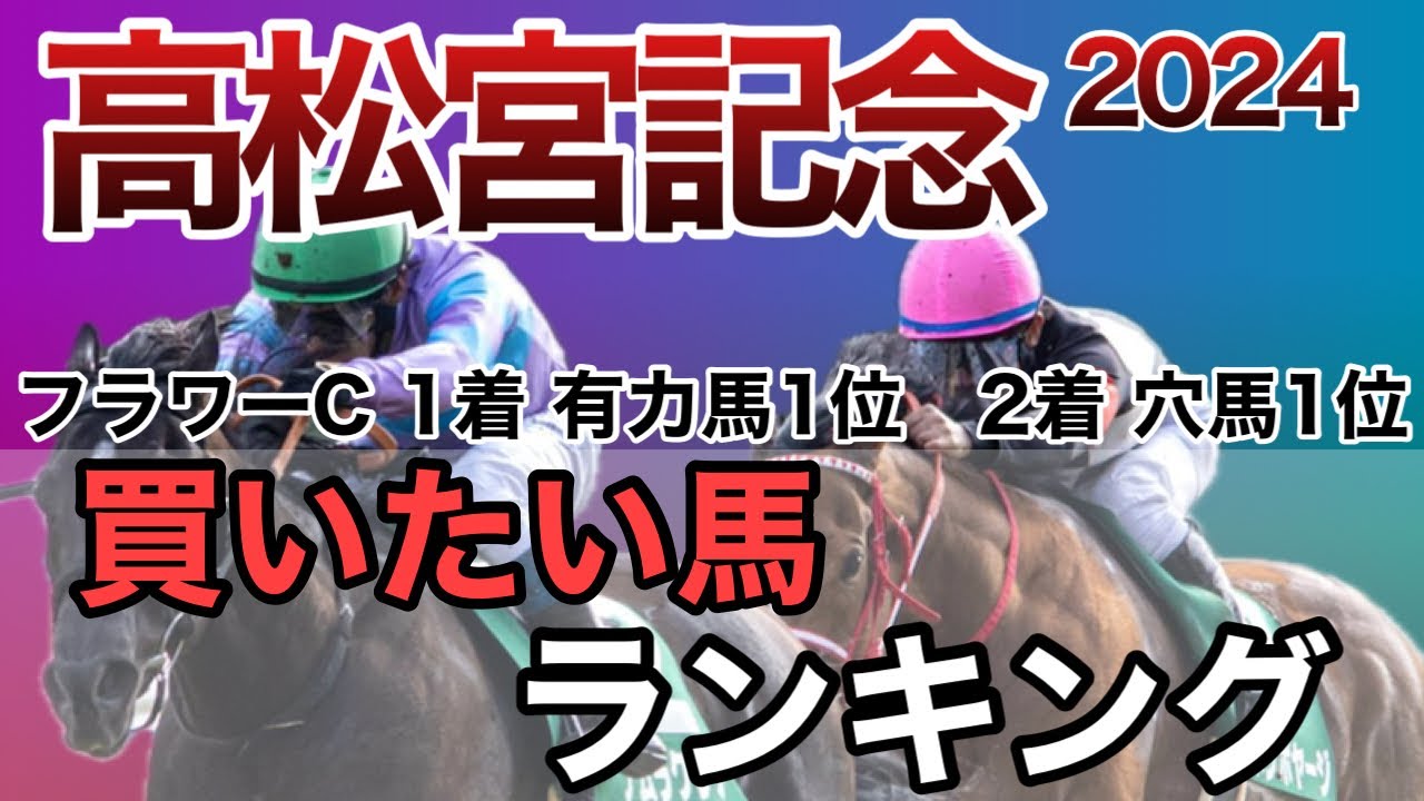 【高松宮記念　買いたい馬ランキング】買いたい穴馬が多すぎた