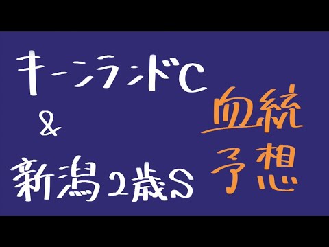 【血統予想】キーンランドC & 新潟2歳S 2024