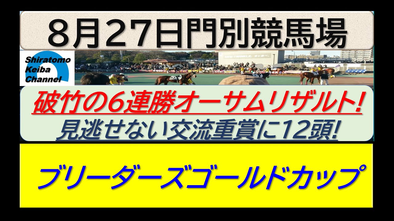 【競馬予想】JpnⅢブリーダーズゴールドカップ！～２０２４年８月２７日 門別競馬場 ：８－７３