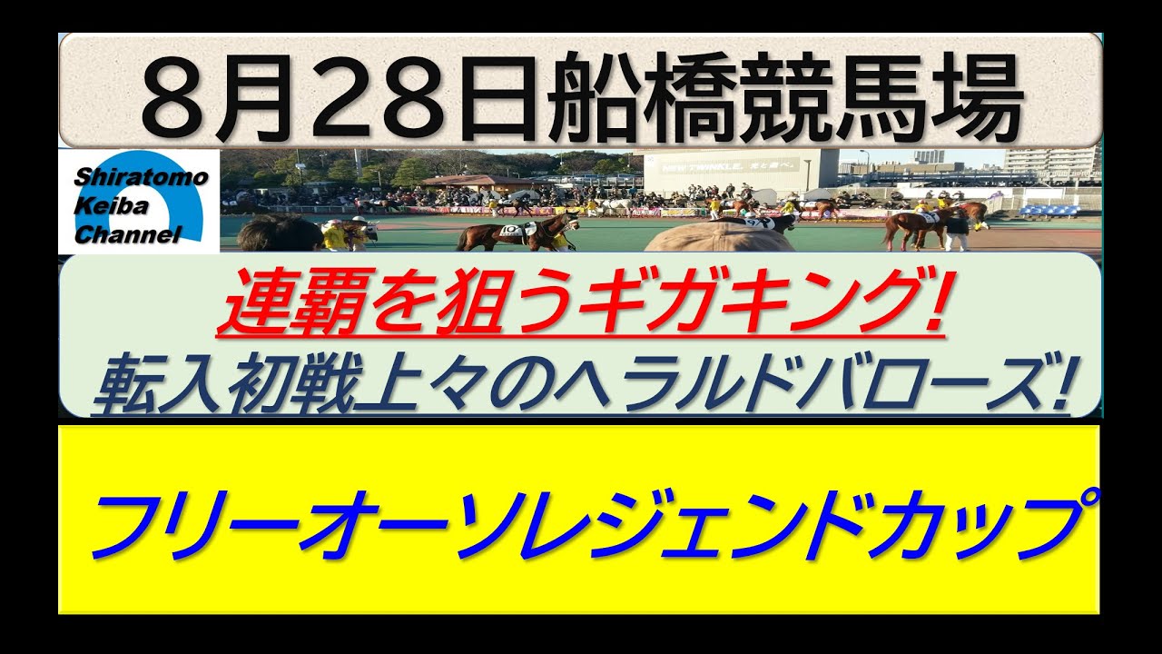 【競馬予想】SⅢフリーオーソレジェンドカップ！～２０２４年８月２８日 船橋競馬場 ：８－７５