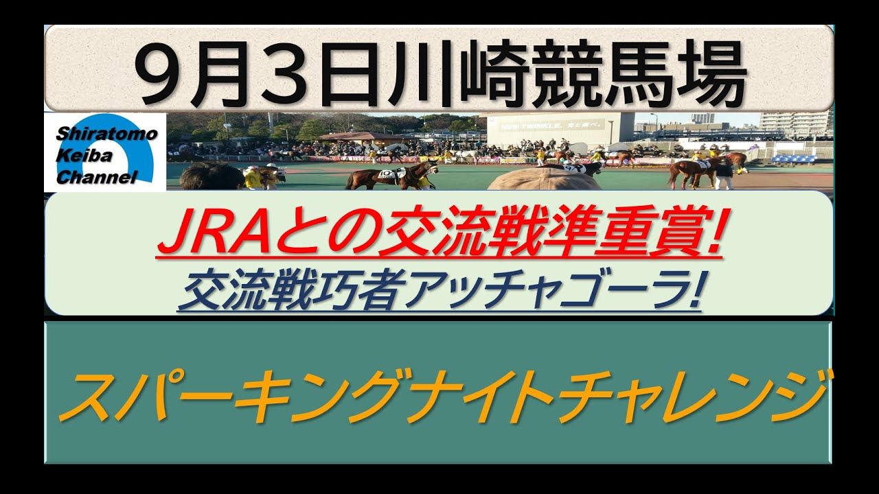 【競馬予想】スパーキングナイトチャレンジ！～２０２４年９月３日 川崎競馬場 ：９－８