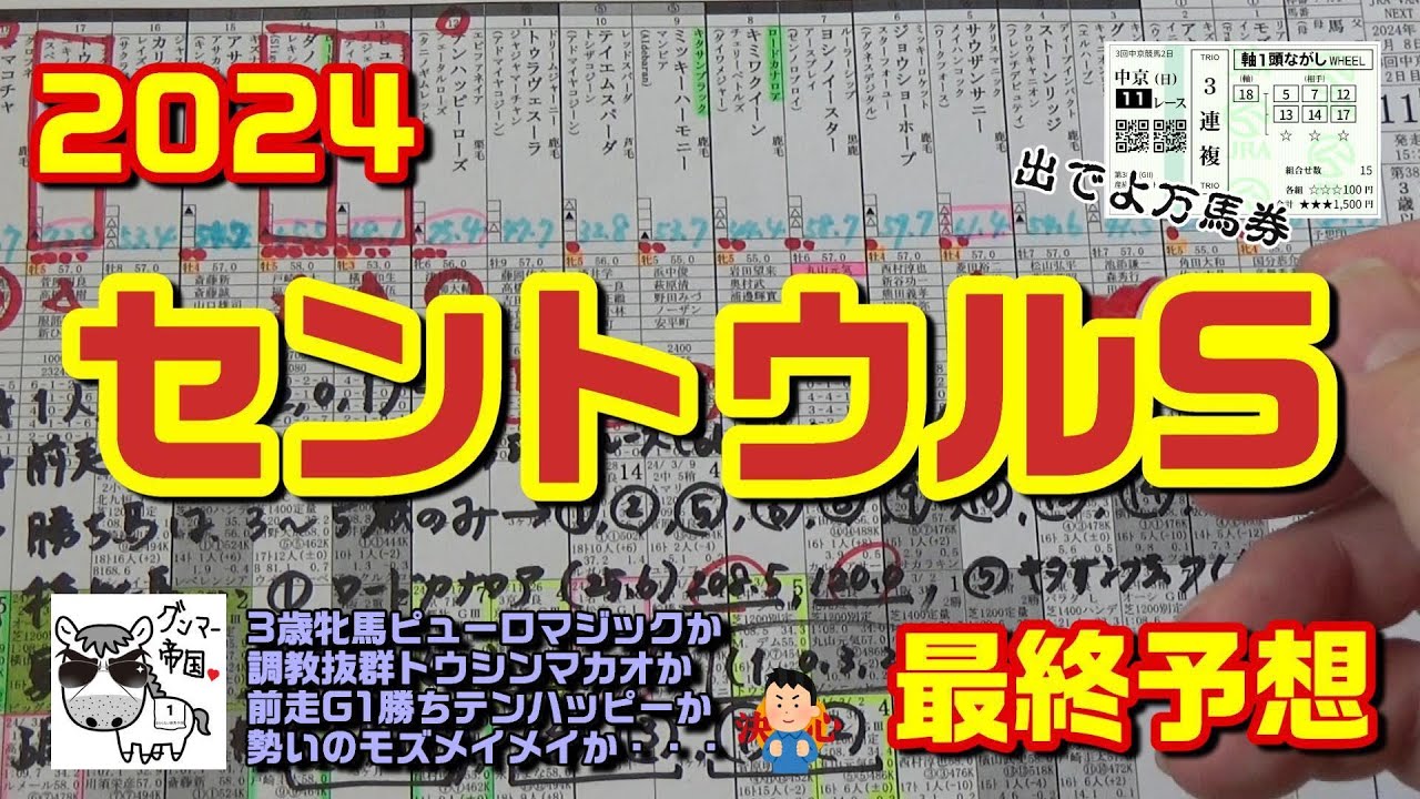 【セントウルステークス2024】秋競馬スタート。G1スプリンターズSの前哨戦。3歳牝馬ピューロマジックの逃げに注目だが・・・【最終予想】
