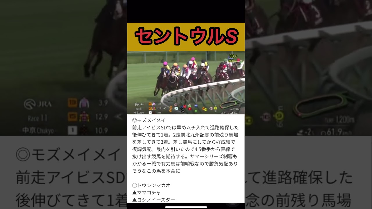 【セントウルS】◎モズメイメイ7番人気から馬券勝負してみた#セントウルS#競馬#回収率#最強#勝負レース #G1#スプリンターズs