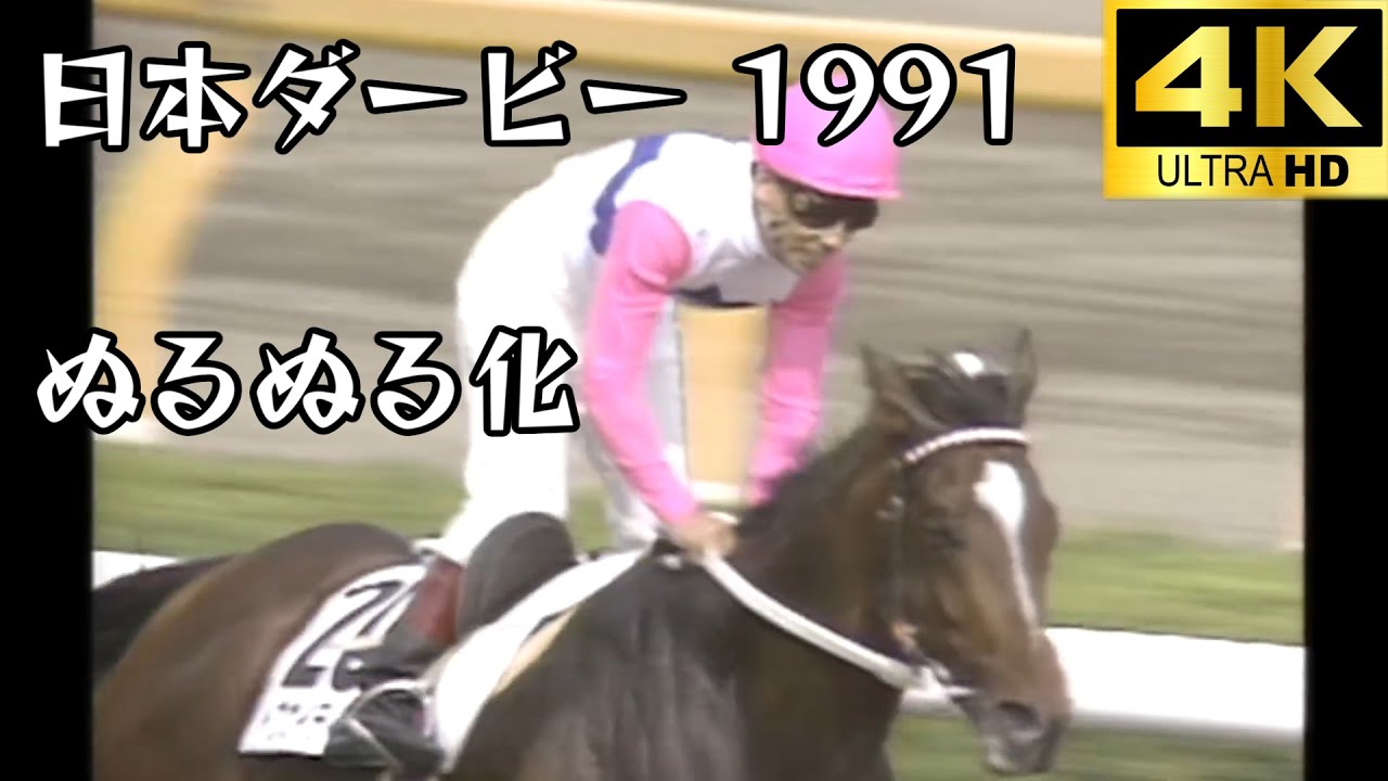 トウカイテイオー 日本ダービー ぬるぬる化で見よう 1991 conv to 60fps