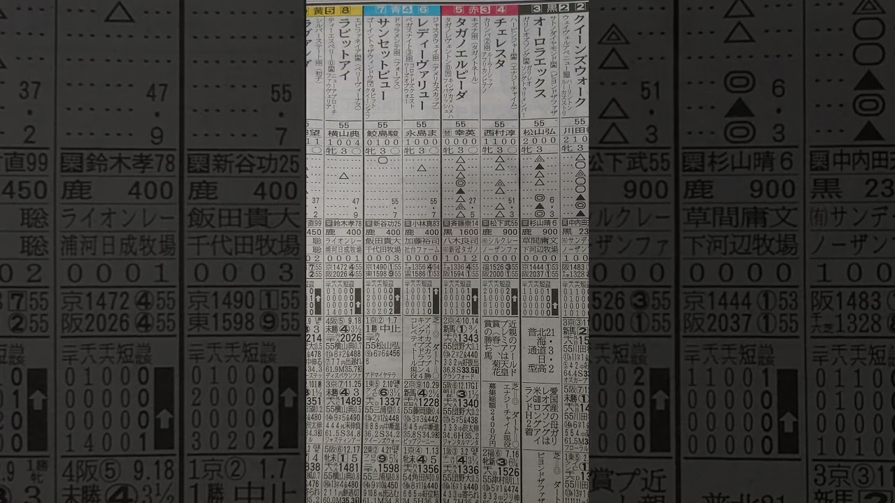 【個人的第４２回ローズステークス予想】#第４2回ローズステークス #中京第１１レース#秋華賞トライアル#GⅡ#shorts