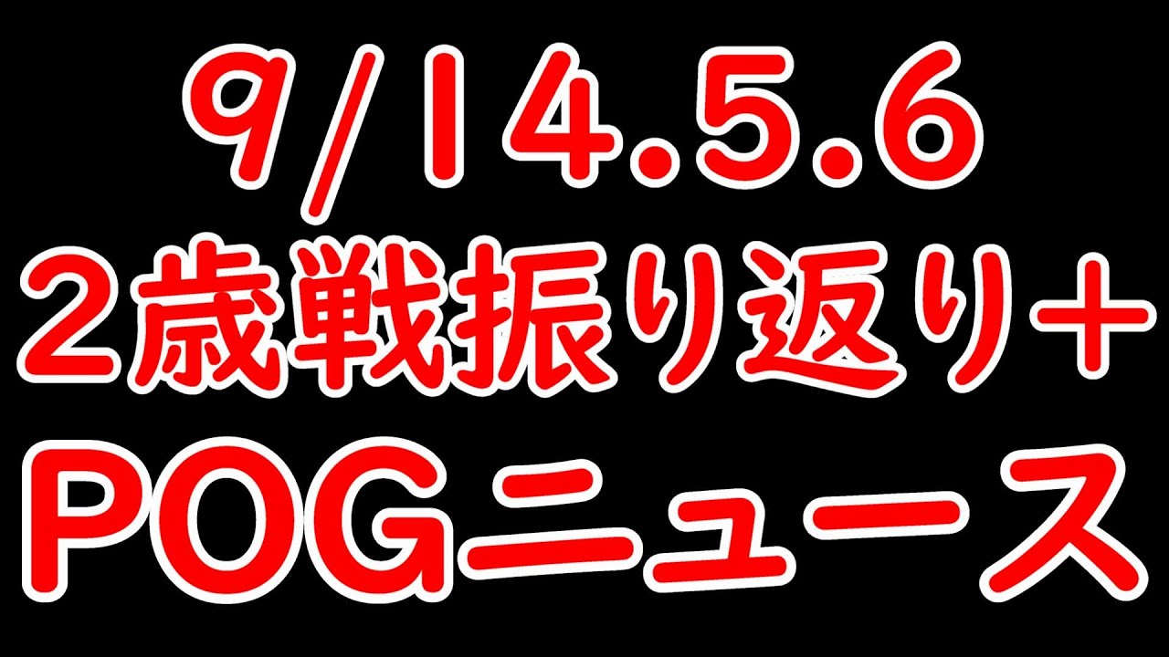 9/14.15.16 2歳戦振り返り+注目POGニュース ブラウンラチェットが快勝！クライスレリアーナはアルテミスSへ【POG24-25】