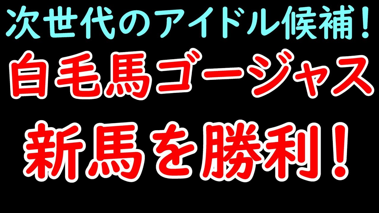 ゴールドシップ産駒の白毛馬ゴージャスが新馬勝利！みんなの反応【反応集】【競馬】