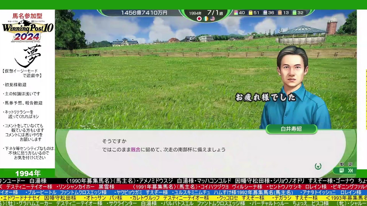 1994年5月1週～6月4週【ウイニングポスト10　2024夢】