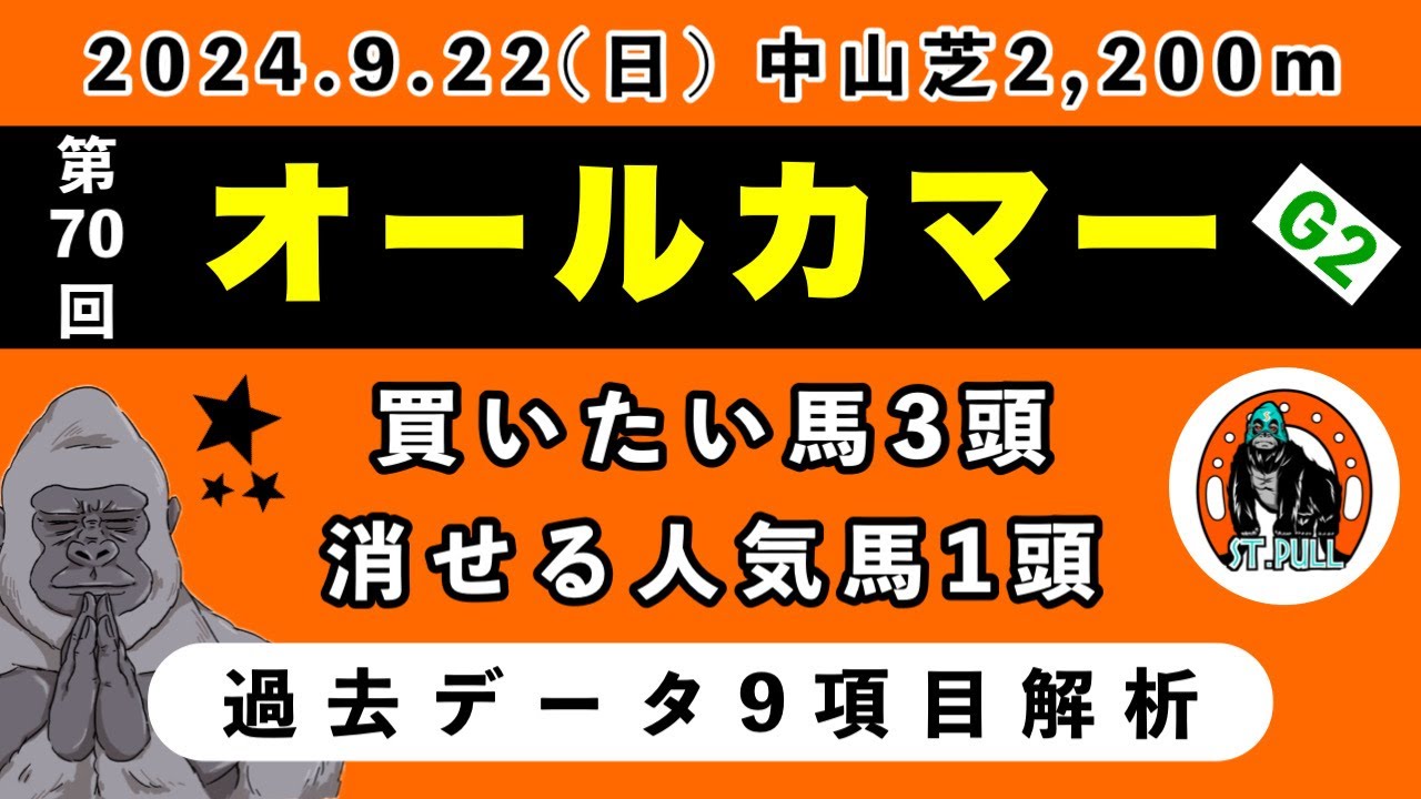 【オールカマー2024】過去データ9項目解析!!買いたい馬3頭と消せる人気馬1頭について(競馬予想)