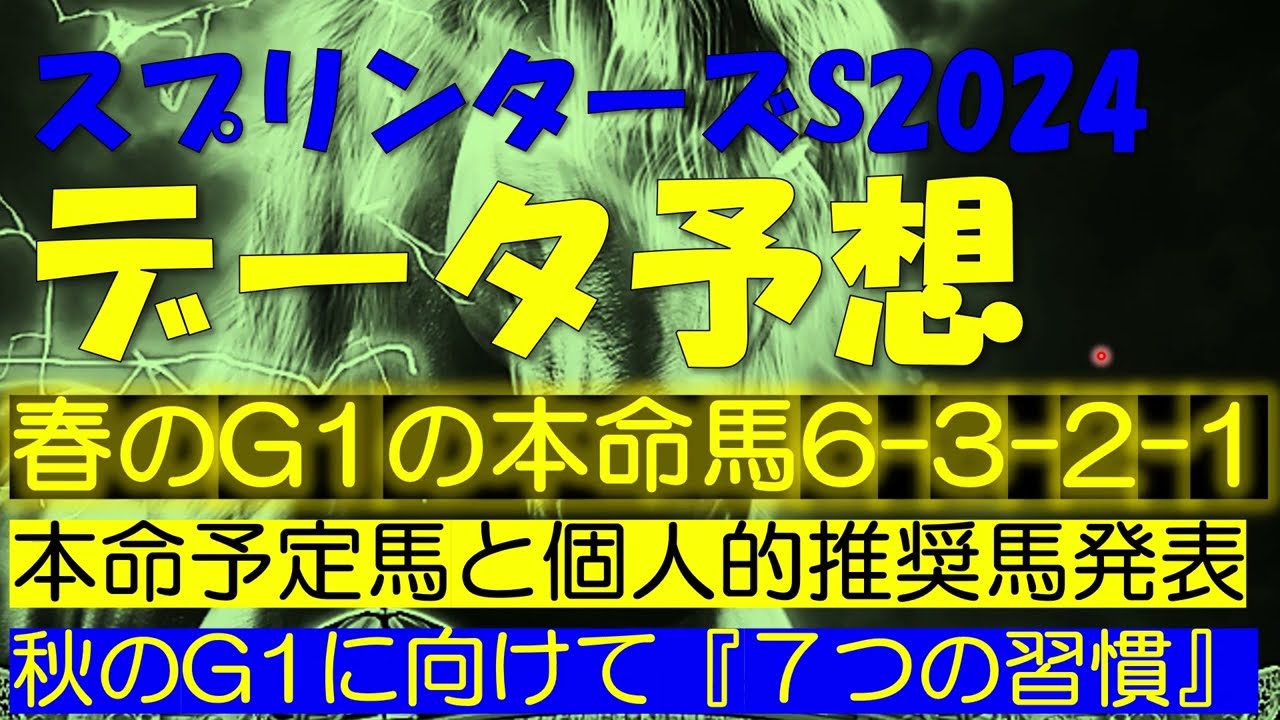 スプリンターズステークス2024　データ予想