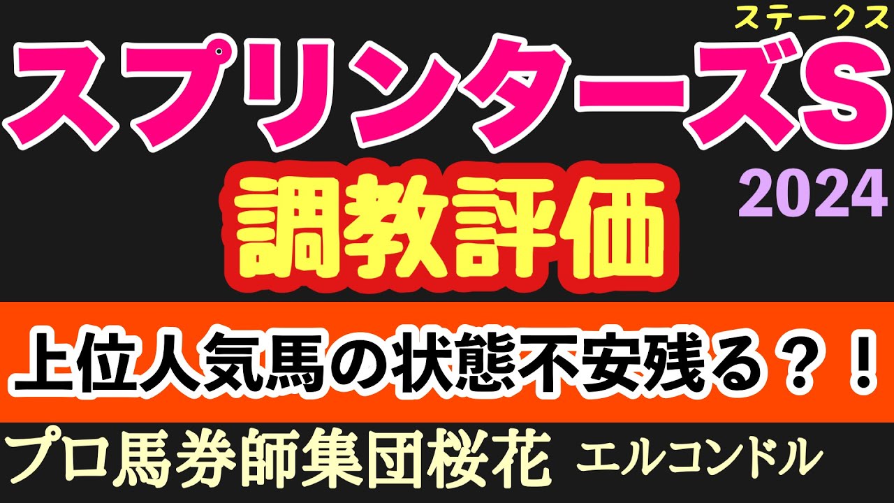 エルコンドル氏のスプリンターズステークス2024調教評価！！サトノレーヴに不安要素？！人気馬は総じて悩ましい動き！？で難しいレースになることも！